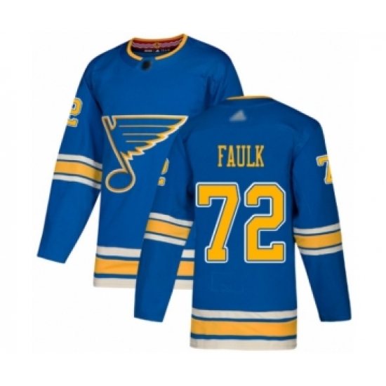 Youth St. Louis Blues #72 Justin Faulk Authentic Navy Blue Alternate Hockey Jersey - Ujersey
