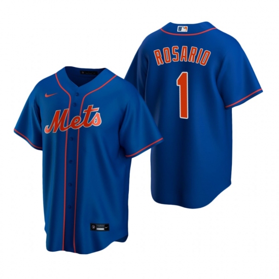Men's Nike New York Mets #1 Amed Rosario Royal Alternate Stitched Baseball Jersey - Ujersey