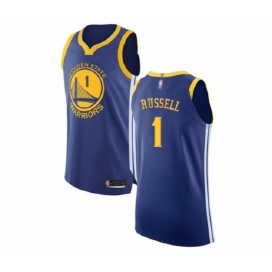 Men's Golden State Warriors #1 D'Angelo Russell Authentic Royal Blue Basketball Jersey - Icon Edition - Ujersey