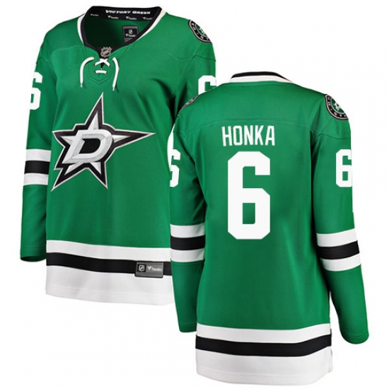 Women's Dallas Stars #6 Julius Honka Authentic Green Home Fanatics Branded Breakaway NHL Jersey - Ujersey