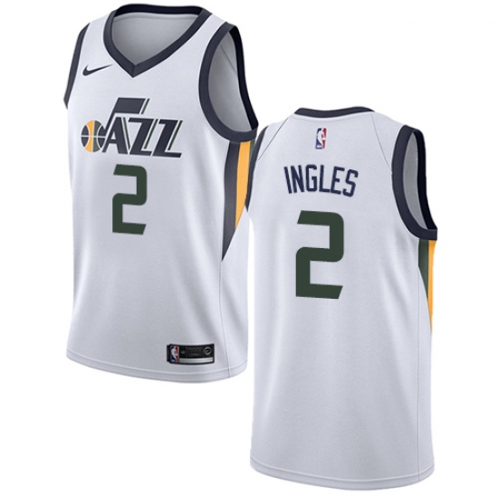 Women's Nike Utah Jazz #2 Joe Ingles White NBA Swingman Association Edition Jersey - Ujersey