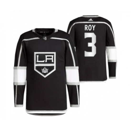 Men's Los Angeles Kings #3 Matt Roy Black Stitched Jersey - Ujersey