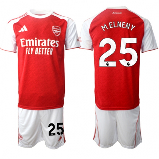 Men's Arsenal F.C #25 Mohamed Elneny 2026 Red Home Soccer Jersey Suit