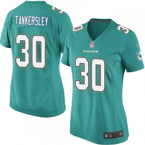 Women's Nike Miami Dolphins #30 Cordrea Tankersley Game Aqua Green Team Color NFL Jersey
