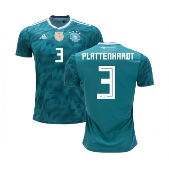 Germany #3 Plattenhardt Away Kid Soccer Country Jersey
