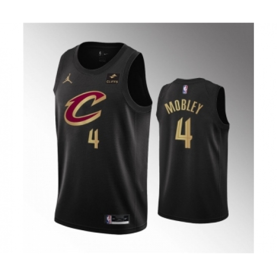 Men's Cleveland Cavaliers #4 Evan Mobley Black Statement Edition Stitched Basketball Jersey - Ujersey