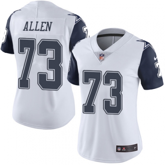 Women's Nike Dallas Cowboys #73 Larry Allen Limited White Rush Vapor Untouchable NFL Jersey - Ujersey