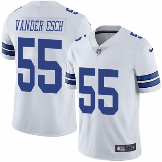 Men's Nike Dallas Cowboys #55 Leighton Vander Esch White Vapor Untouchable Limited Player NFL Jersey - Ujersey