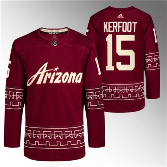 Men's Arizona Coyotes #15 Alexander Kerfoot Garnet Alternate Pro Jersey - Ujersey
