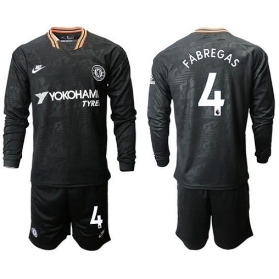 Chelsea #4 Fabregas Third Long Sleeves Soccer Club Jersey
