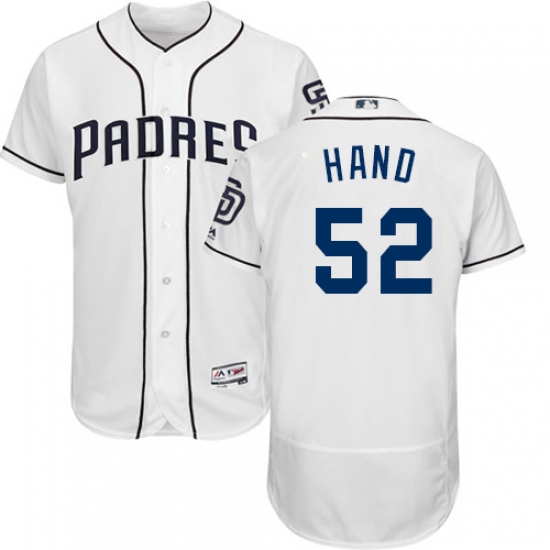 Men's Majestic San Diego Padres #52 Brad Hand White Flexbase Authentic Collection MLB Jersey - Ujersey