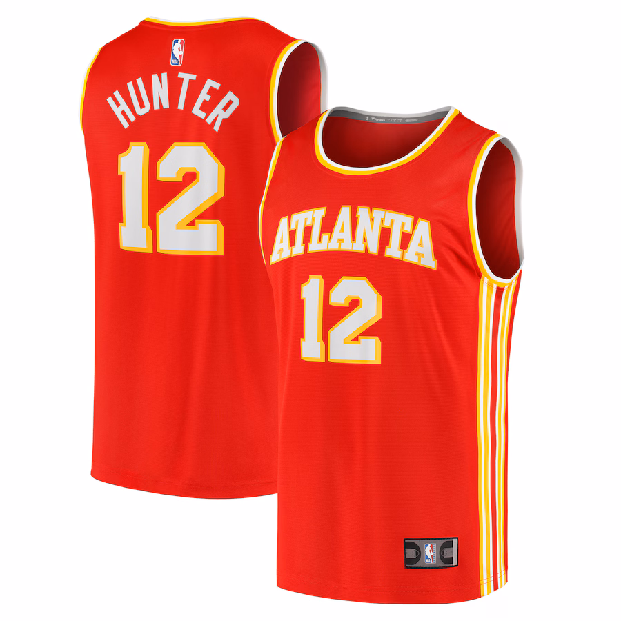 Youth Atlanta Hawks De'Andre Hunter Fanatics Red Fast Break Replica Jersey - Icon Edition - Ujersey NHL