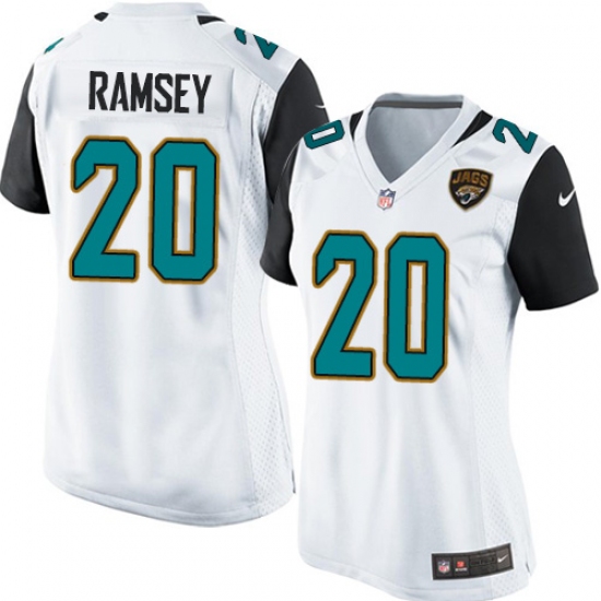 Women's Nike Jacksonville Jaguars #20 Jalen Ramsey Game White NFL Jersey - Ujersey