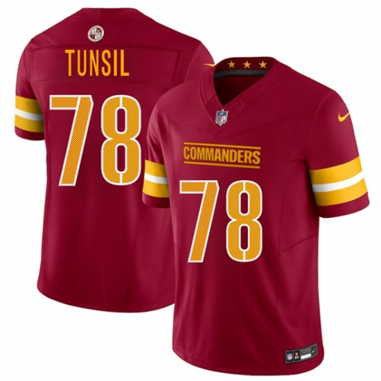 Men's Washington Commanders #78 Laremy Tunsil Burgundy 2025 F.U.S.E. Vapor Limited Football Stitched Jersey - Ujersey