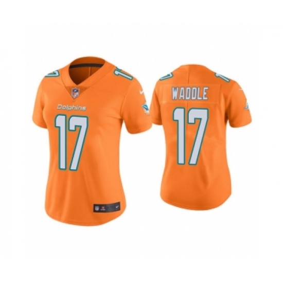 Women's Nike Miami Dolphins #17 Jaylen Waddle Orange Vapor Untouchable Stitched Jersey - Ujersey