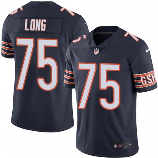 Men's Nike Chicago Bears #75 Kyle Long Navy Blue Team Color Vapor Untouchable Limited Player NFL Jersey - Ujersey