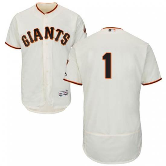 Men's Majestic San Francisco Giants #1 Gregor Blanco Cream Home Flex Base Authentic Collection MLB Jersey - Ujersey