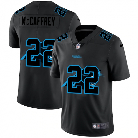 Men's Carolina Panthers #22 Christian McCaffrey Black Nike Black Shadow Edition Limited Jersey - Ujersey