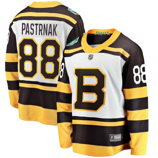 Youth Boston Bruins #88 David Pastrnak White 2019 Winter Classic Fanatics Branded Breakaway NHL Jersey - Ujersey