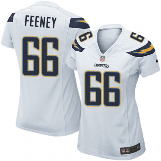 Women's Nike Los Angeles Chargers #66 Dan Feeney Game White NFL Jersey - Ujersey