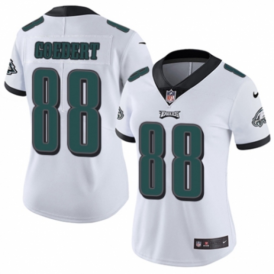 Women's Nike Philadelphia Eagles #88 Dallas Goedert White Vapor Untouchable Limited Player NFL Jersey