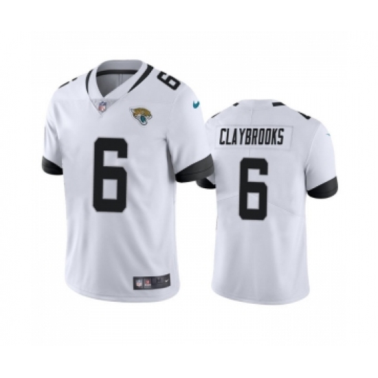 Men's Jacksonville Jaguars #6 Chris Claybrooks White Vapor Untouchable Limited Stitched Jersey - Ujersey