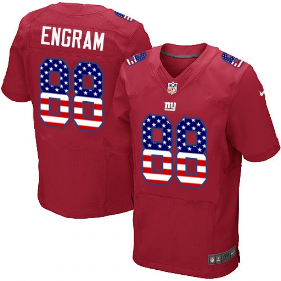 Men's Nike New York Giants #88 Evan Engram Elite Red Alternate USA Flag Fashion NFL Jersey - ujerseystore