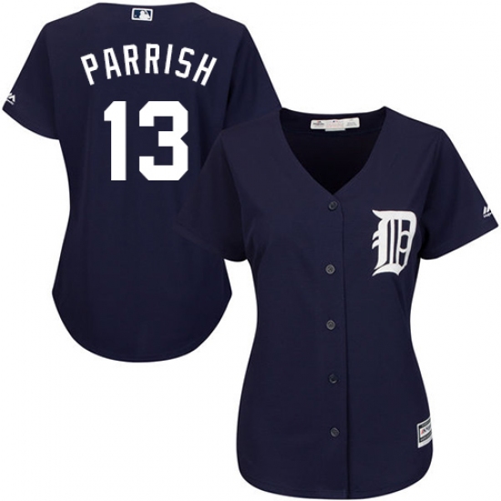 Women's Majestic Detroit Tigers #13 Lance Parrish Authentic Navy Blue Alternate Cool Base MLB Jersey - Ujersey