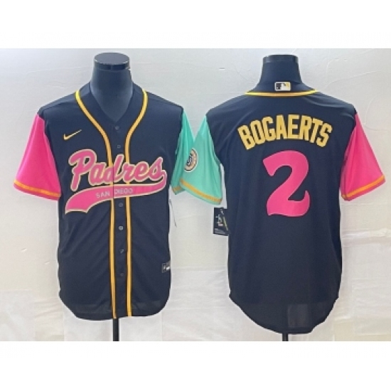 Men's San Diego Padres #2 Xander Bogaerts Brack NEW 2023 City Connect Cool Base Stitched Jersey - Ujersey