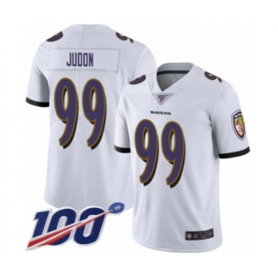 Men's Baltimore Ravens #99 Matt Judon White Vapor Untouchable Limited Player 100th Season Football Jersey - Ujersey
