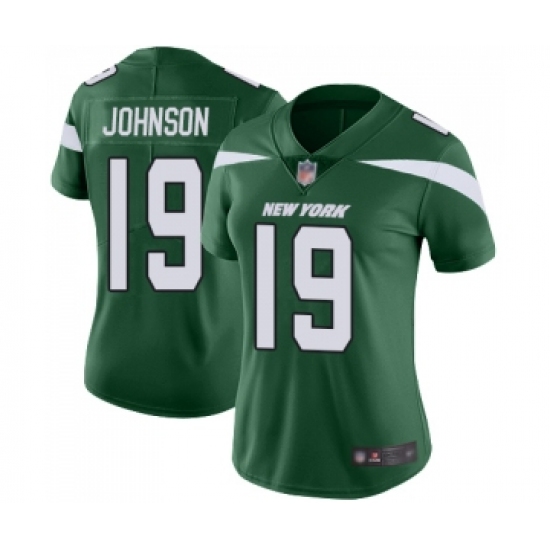Women's New York Jets #19 Keyshawn Johnson Green Team Color Vapor Untouchable Limited Player Football Jersey - Ujersey