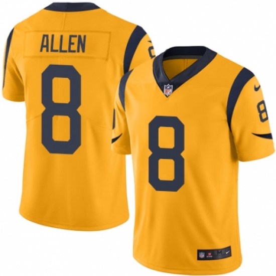 Youth Nike Los Angeles Rams #8 Brandon Allen Limited Gold Rush Vapor Untouchable NFL Jersey - Ujersey