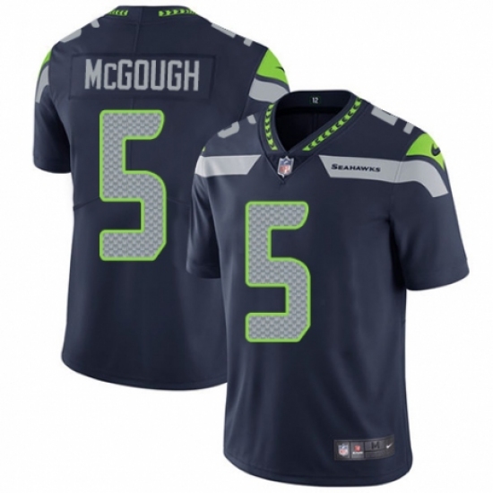 Youth Nike Seattle Seahawks #5 Alex McGough Navy Blue Team Color Vapor Untouchable Elite Player NFL Jersey - Ujersey