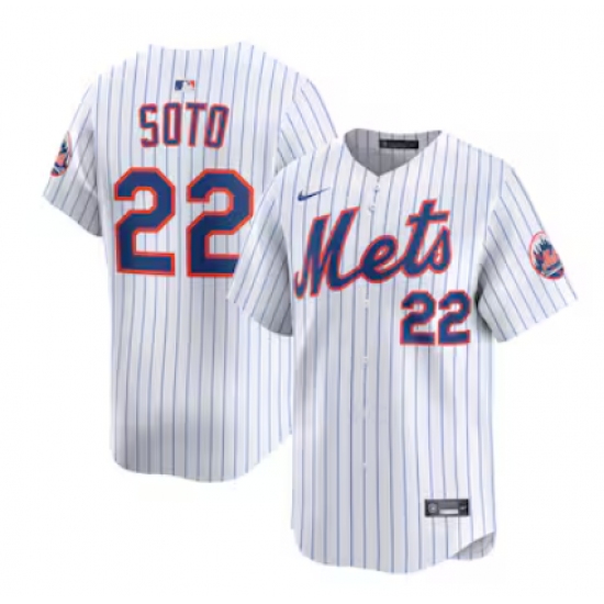 Men's New York Mets #22 Juan Soto Nike White Home Limited Player Jersey - Ujersey