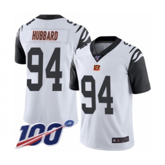 Men's Cincinnati Bengals #94 Sam Hubbard Limited White Rush Vapor Untouchable 100th Season Football Jersey - Ujersey