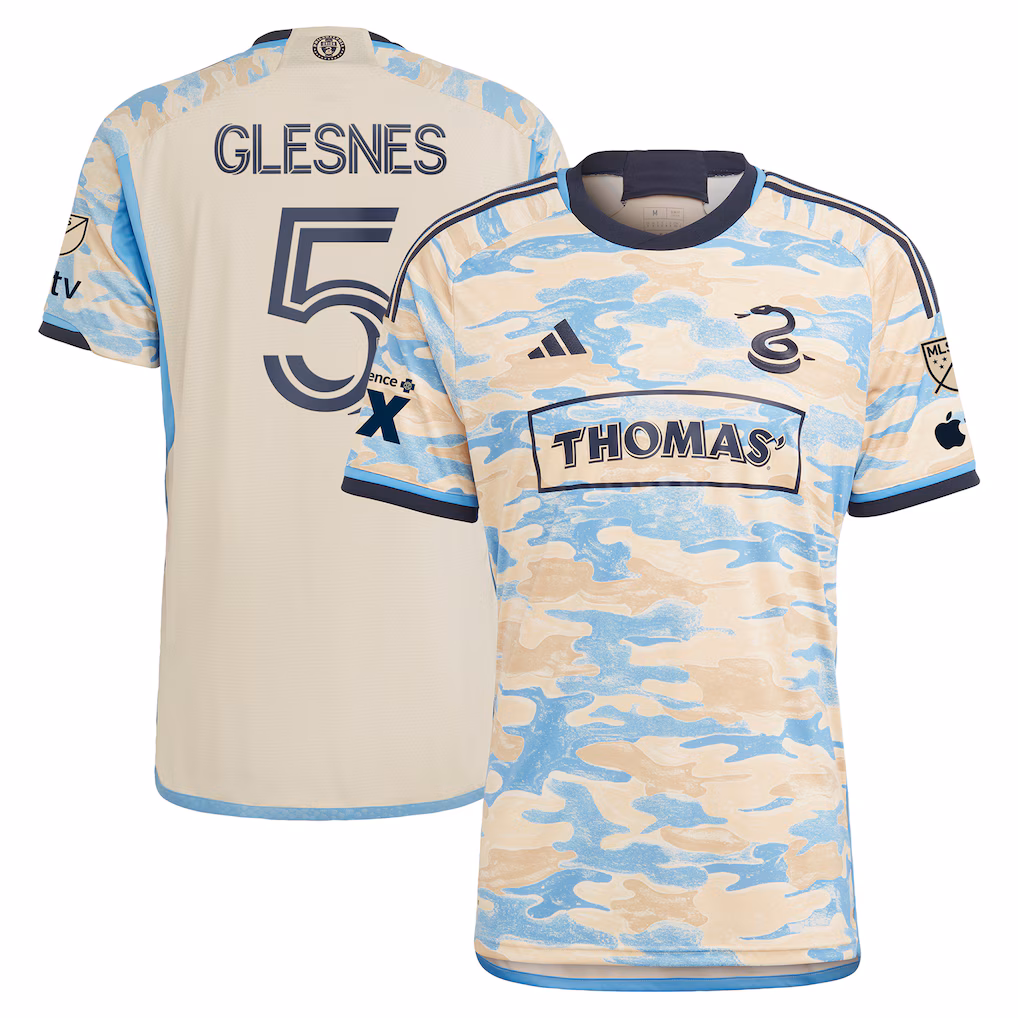 Men's Philadelphia Union Jakob Glesnes adidas Tan 2024 Authentic Secondary Player Jersey