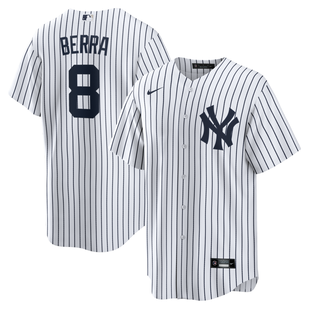 Men's New York Yankees Yogi Berra Nike White Home Retired Player Replica Jersey - Ujersey NHL