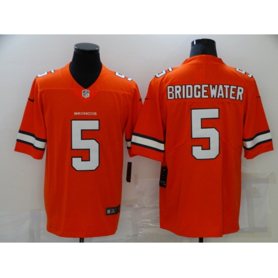 Men's Denver Broncos #5 Teddy Bridgewater Orange Limited Jersey - Ujersey