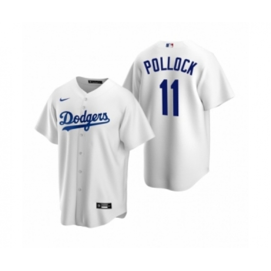 Men's Mlb Los Angeles Dodgers #11 A.J. Pollock Nike White Replica Home Jersey - Ujersey