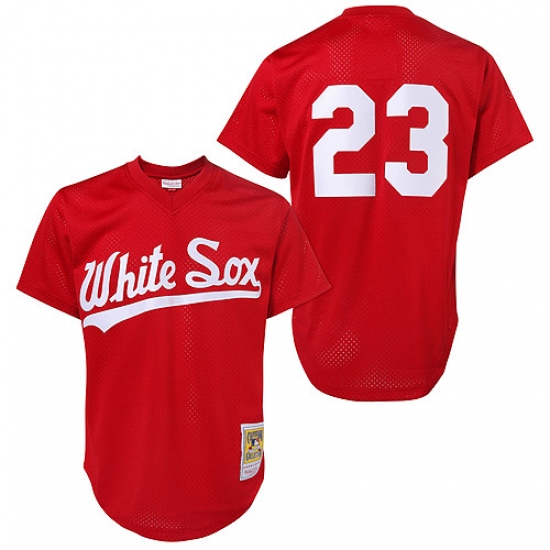 Men's Mitchell and Ness 1990 Chicago White Sox #23 Robin Ventura Authentic Red Throwback MLB Jersey - Ujersey