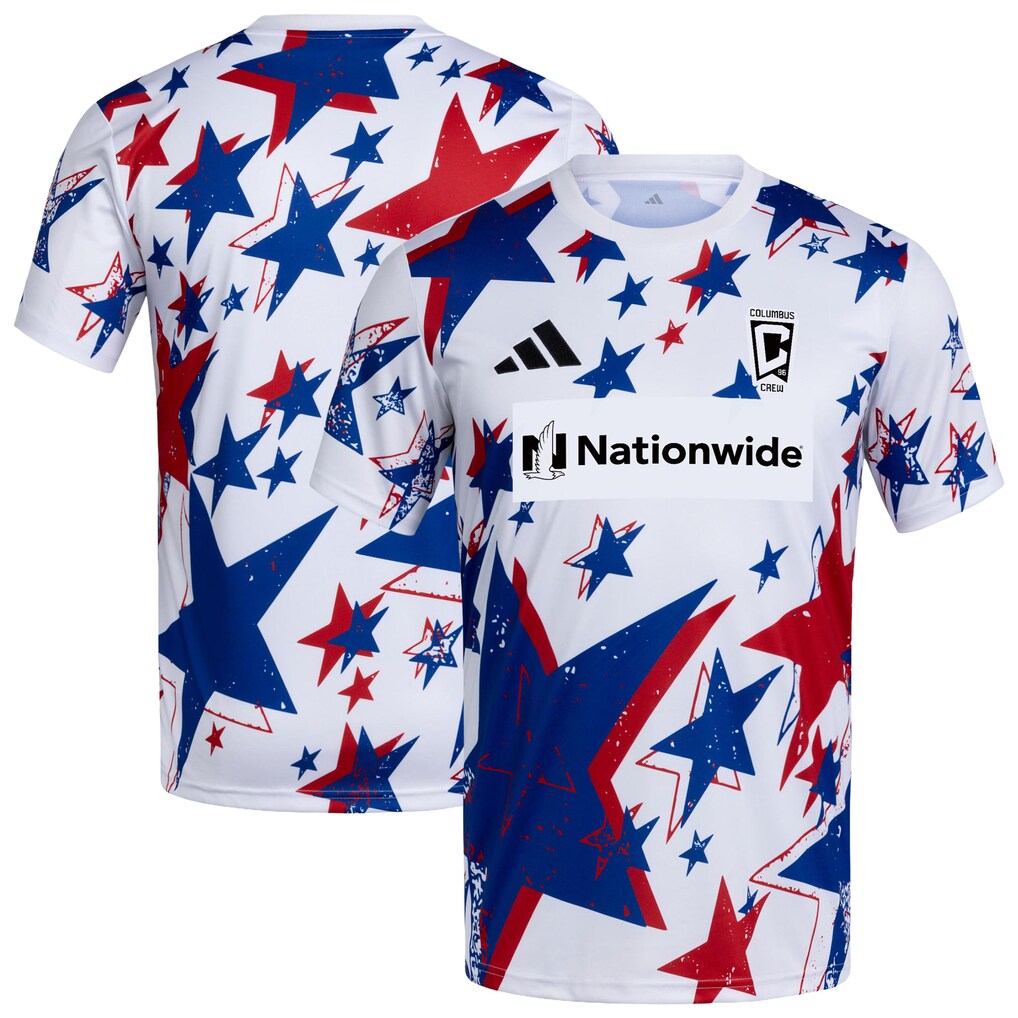 Men's Columbus Crew adidas White 2026 Americana Pre-Match Jersey - Ujersey