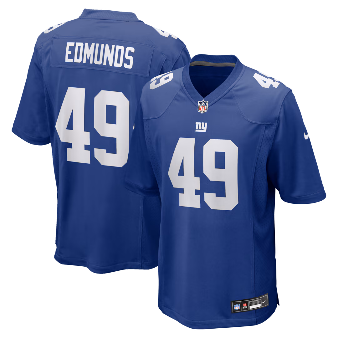 Men's New York Giants Tremaine Edmunds Nike Royal Team Game Jersey - Ujersey