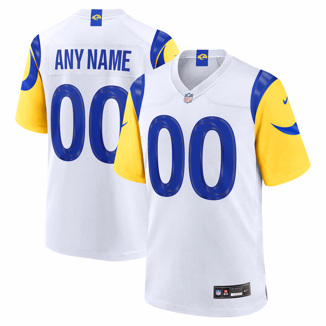 Men's Los Angeles Rams Nike White Custom Game Jersey