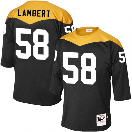 Men's Mitchell and Ness Pittsburgh Steelers #58 Jack Lambert Elite Black 1967 Home Throwback NFL Jersey - Ujersey