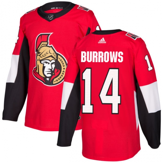 Men's Adidas Ottawa Senators #14 Alexandre Burrows Authentic Red Home NHL Jersey - Ujersey