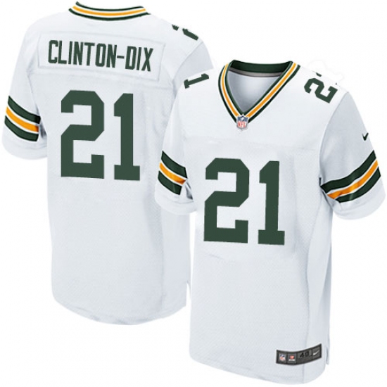 Men's Nike Green Bay Packers #21 Ha Ha Clinton-Dix Elite White NFL Jersey - Ujersey