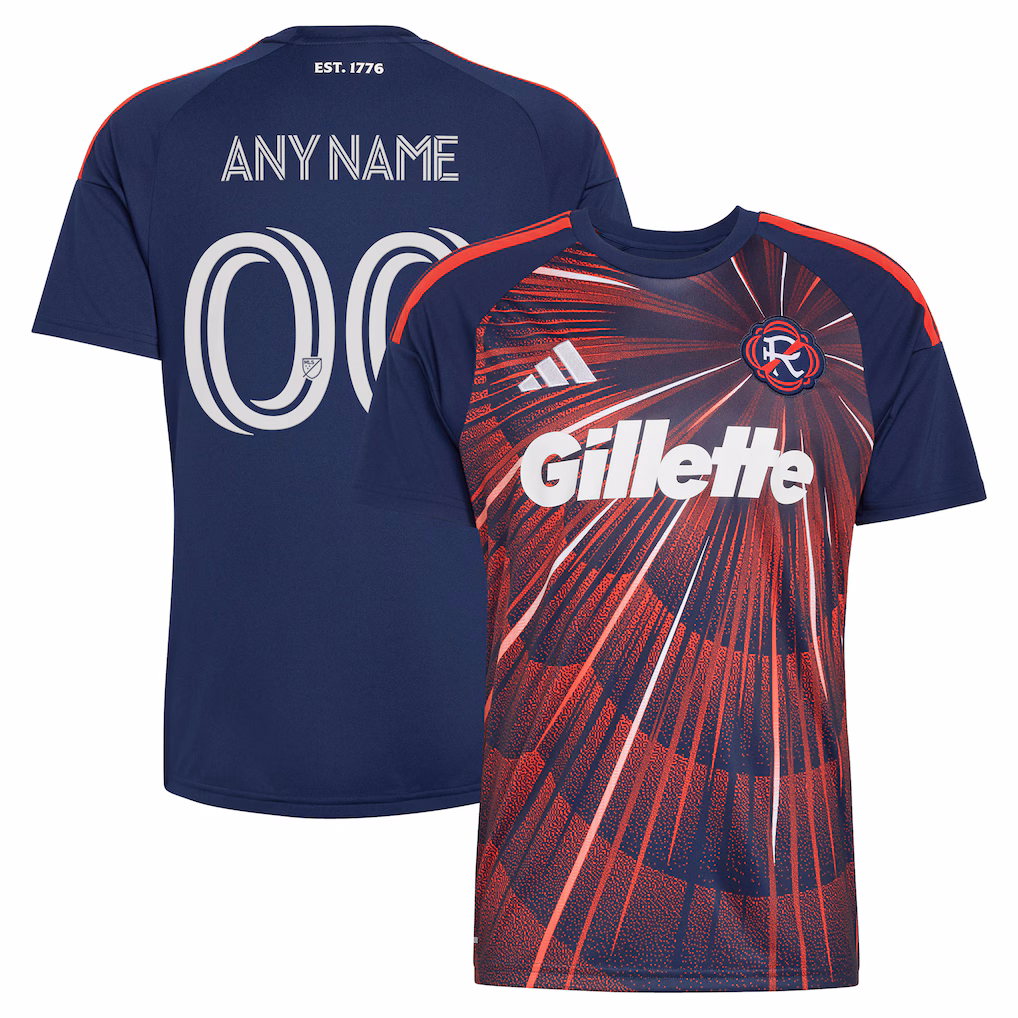 Men's New England Revolution adidas Blue 2026 Independence Day Replica Custom Jersey - ujerseystore