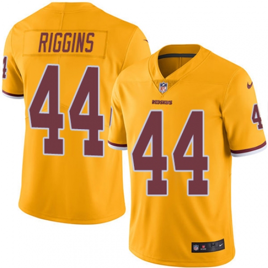 Men's Nike Washington Redskins #44 John Riggins Limited Gold Rush Vapor Untouchable NFL Jersey
