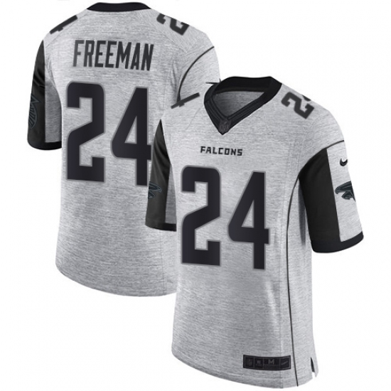 Men's Nike Atlanta Falcons #24 Devonta Freeman Limited Gray Gridiron II NFL Jersey - Ujersey