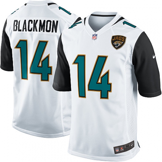 Men's Nike Jacksonville Jaguars #14 Justin Blackmon Game White NFL Jersey - Ujersey
